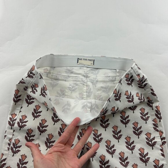 We The Free Terracotta Tulip Printed Penny Pull On Flare Pants 31 - Picture 3 of 7